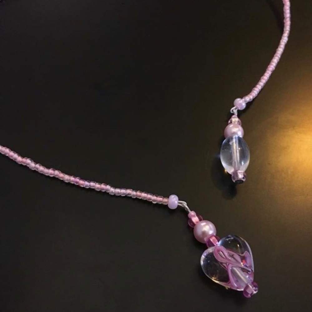 NEW “Pink Ribbon” Book Marker - All Glass Beads